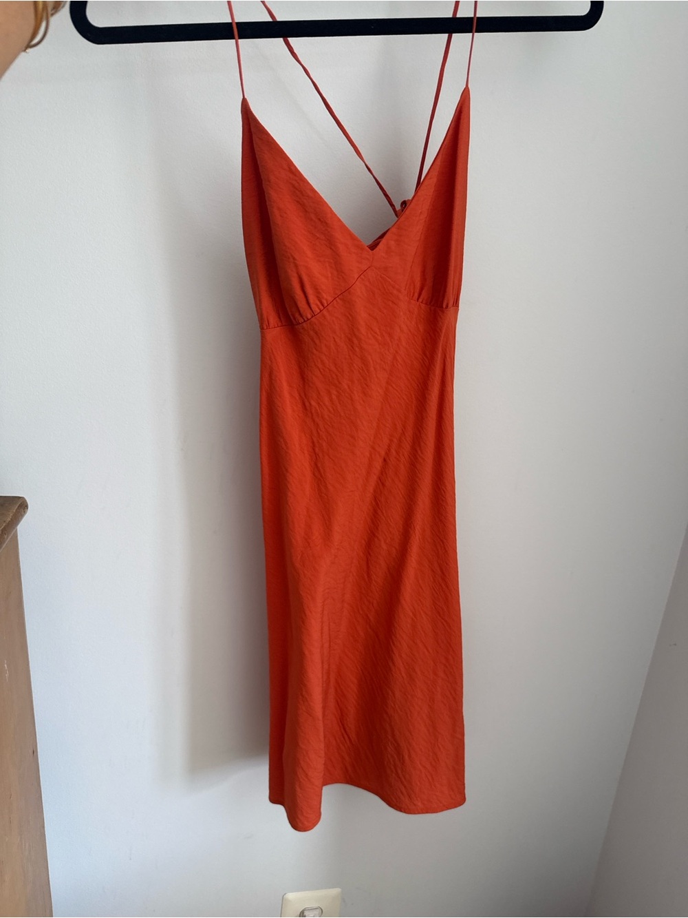 Madewell Rust Orange Midi Slip Dress